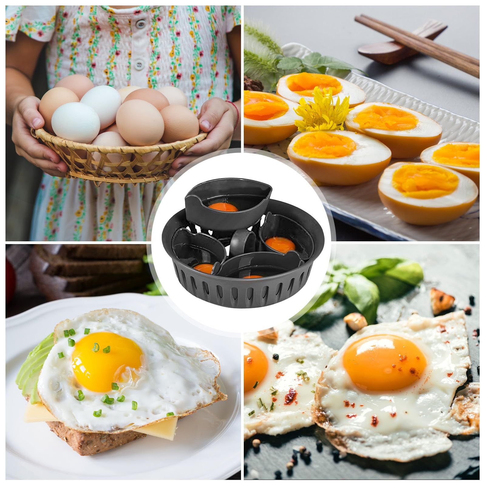 Egg Bite Mold, Egg Steam Molds with Handle, Reusable, Baby Food Storage, Multifunctional Egg Poachers and Bite Maker — image 2