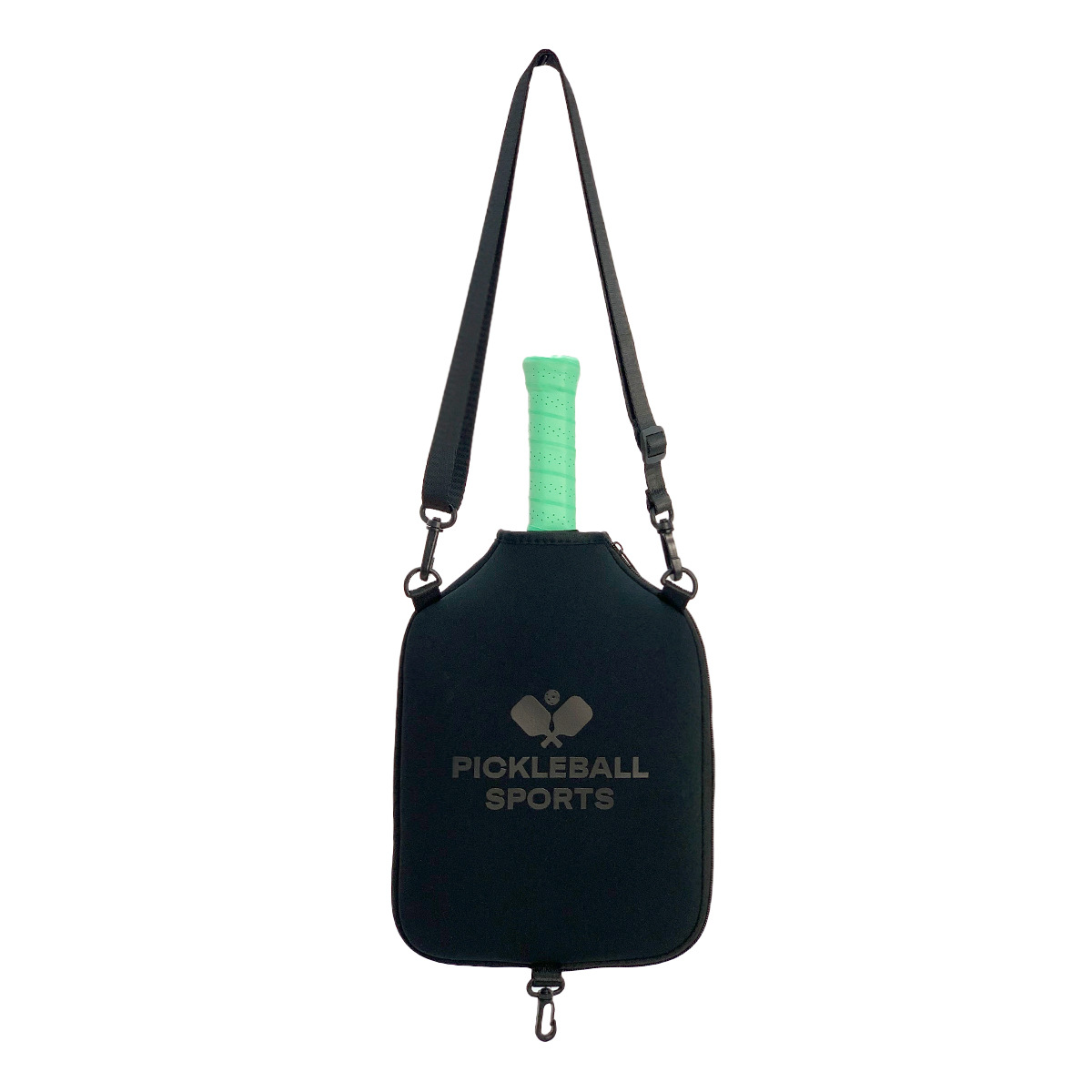 SA01 Black Neoprene Pickleball Paddle Cover (racket not included) - Protective Crossbody Bag with Adjustable Shoulder Strap and Fence Hook - Universal โ image 4