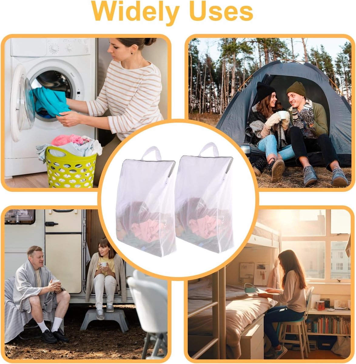 Laundry Bags 2 Pieces - Laundry Bags - Laundry Nets - Laundry Bags with Zippers - Protect Your Laundry and Washing Machine - 50x40x10 Cm - Large Laundry Net — image 3