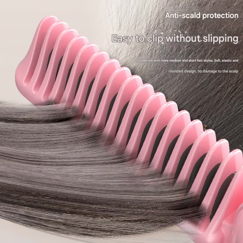 Foldable Wireless Hair Straightener Comb - 9 Temperature Settings, Anti-Scald, USB-C Rechargeable(purple) — image 4