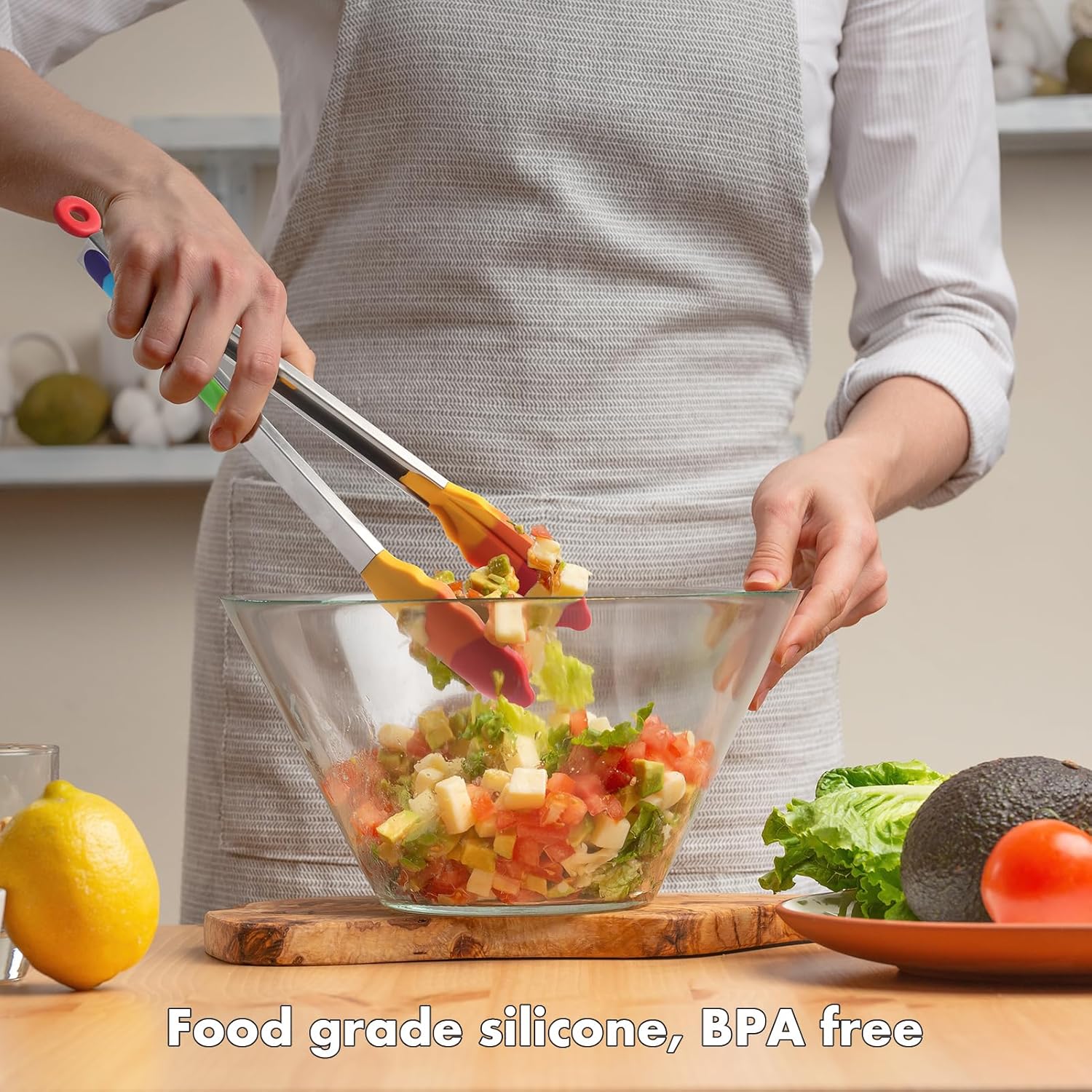 Silicone Whisk & Rainbow Tongs Set, Heat-Resistant Kitchen Tools for Cooking and Serving โ image 3