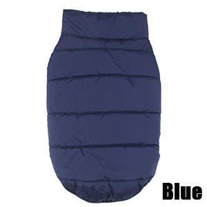 M Navy Blue Premium Fleece-Lined Pet Winter Vest | Thickened Padded Dog and Cat Coat | Warm Windproof Outdoor Jacket