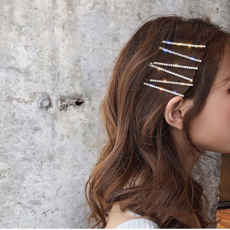 2PCS Stylish Hair Pins for Women | Small Crystal Pins for Thin Hair, Also Ideal for Thick Hair Hematite โ image 3
