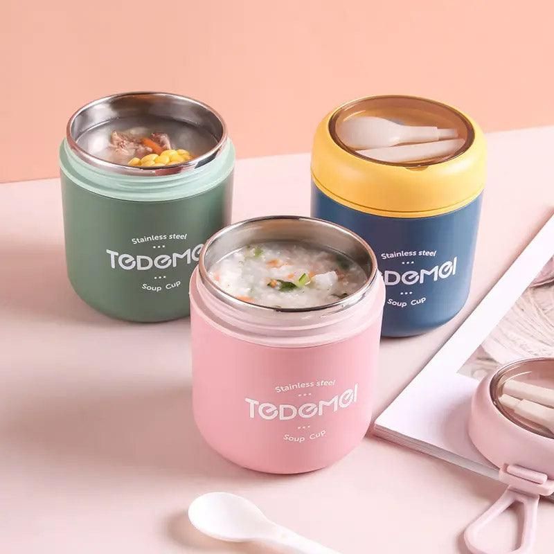 530ml Stainless Steel Insulated Lunch Box Portable Food Storage Mug Soup Meals - Blue โ image 6