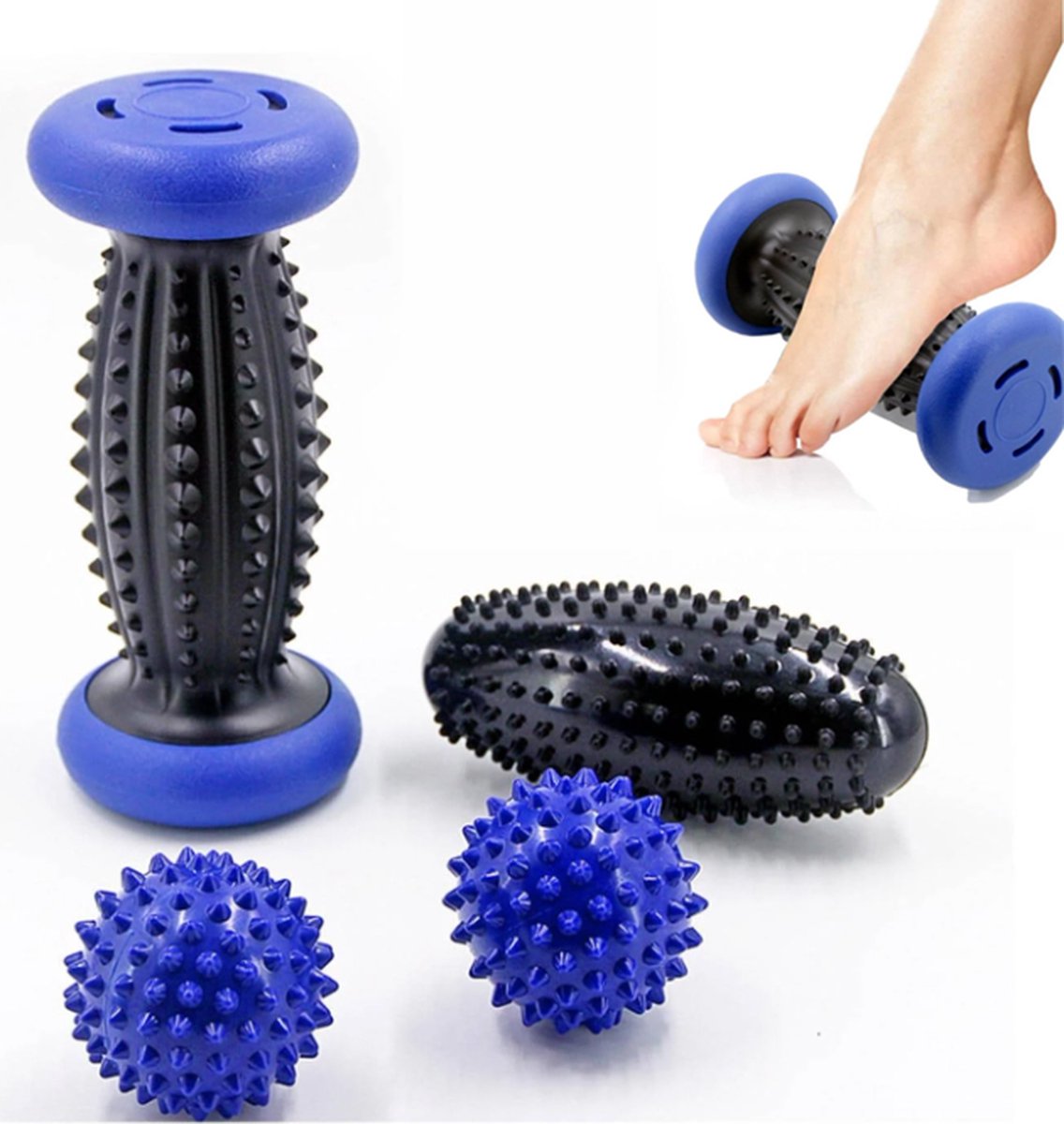 Foot Massage Roller - With 3 x Massage Balls - Foot Massage - Foot Reflexology - Plantar Fasciitis - Foot Roller - Massage Ball - Foot Massage
