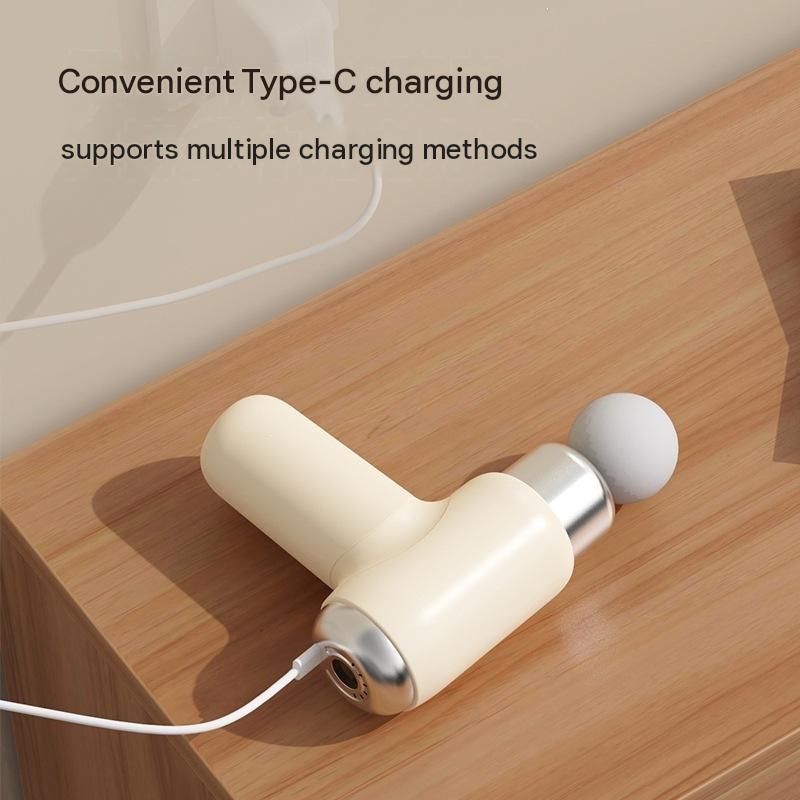 Mini Massage Gun - Portable Percussion Massager with 14 x 3.6 cm massage head and 4 Heads, USB-C Rechargeable Muscle Relief Device for Neck, Back — image 5