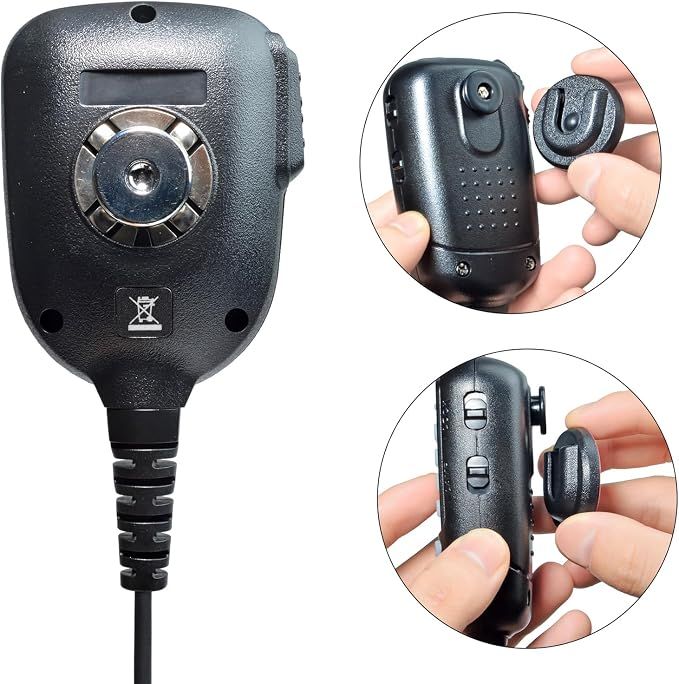2PCS Universal Ham CB Radio Microphone Hanger, Mobile Radio Speaker Mic Mount Holder Hang Up Clip with Adhesive Back โ image 2