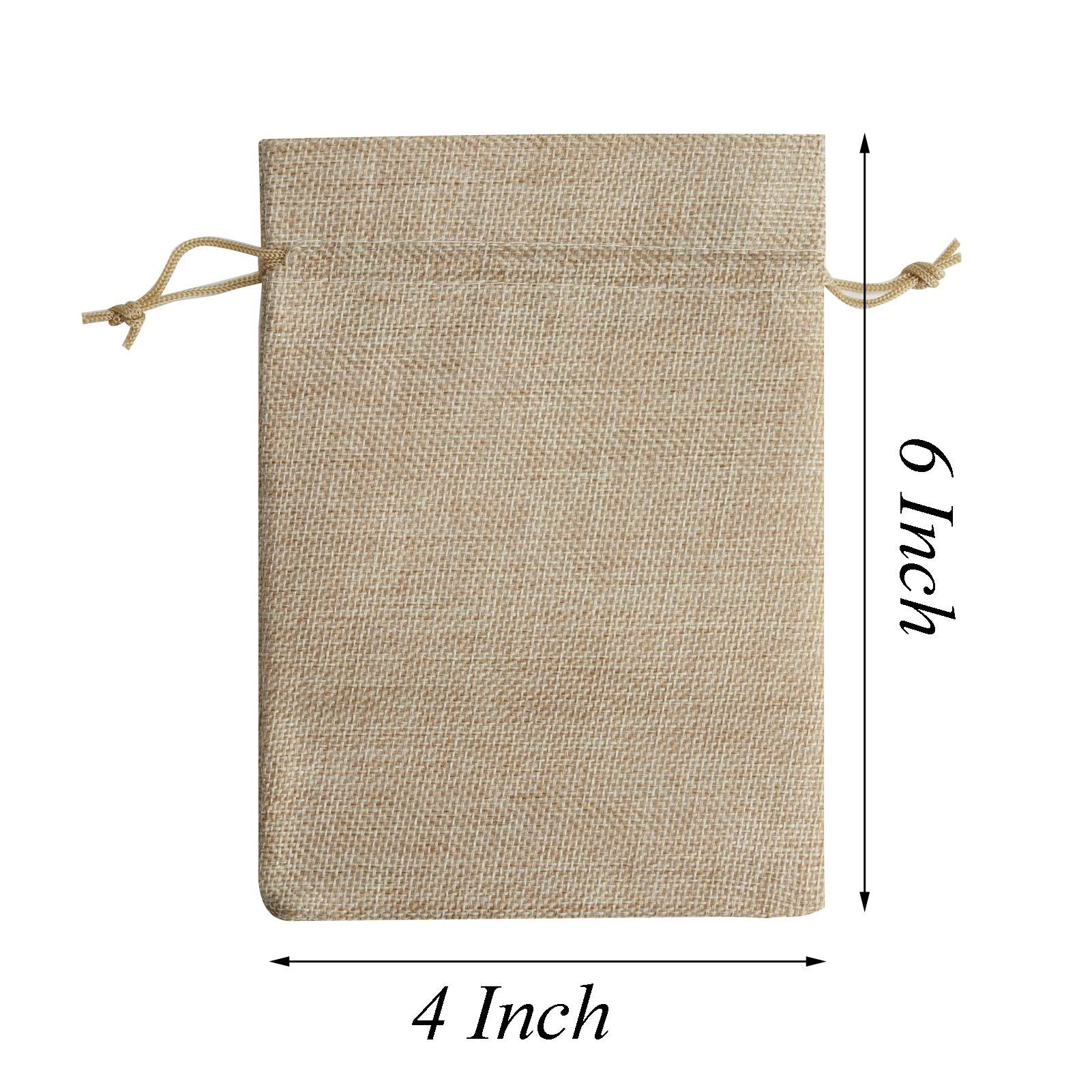 20Pcs 4x6 inch Burlap Gift Bags with Drawstring Recyclable Linen Sacks Bag for Wedding Favors Party DIY Craft โ image 5