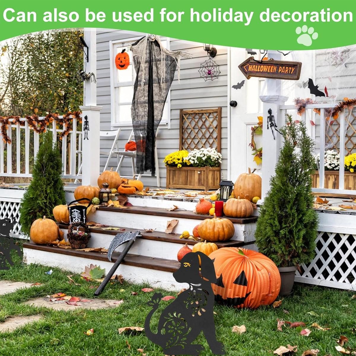 2pcs Iron Outdoor Garden Dog Statues Decorative Lawn Ornaments for Patio Decor — image 5