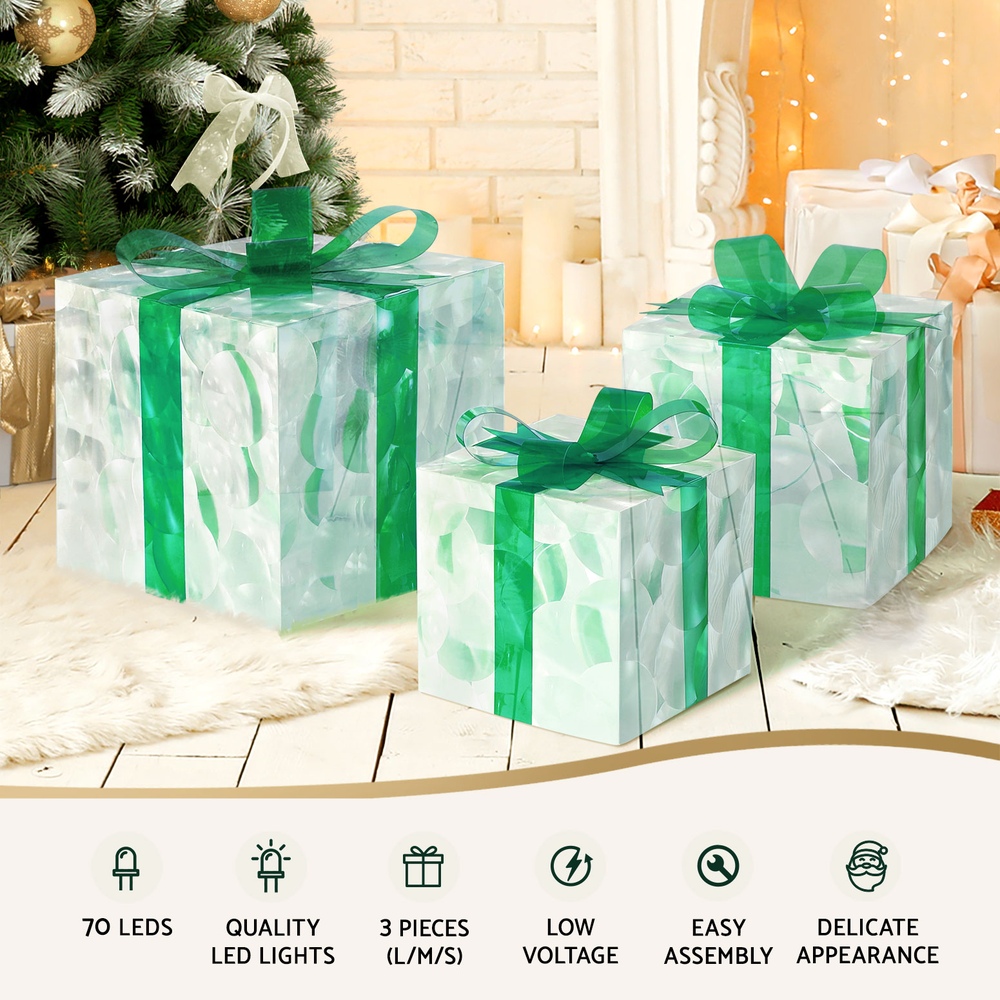 Jingle Jollys Christmas Lights 70 LED Fairy Light Gift Box 3pcs Decorations Set โ image 4