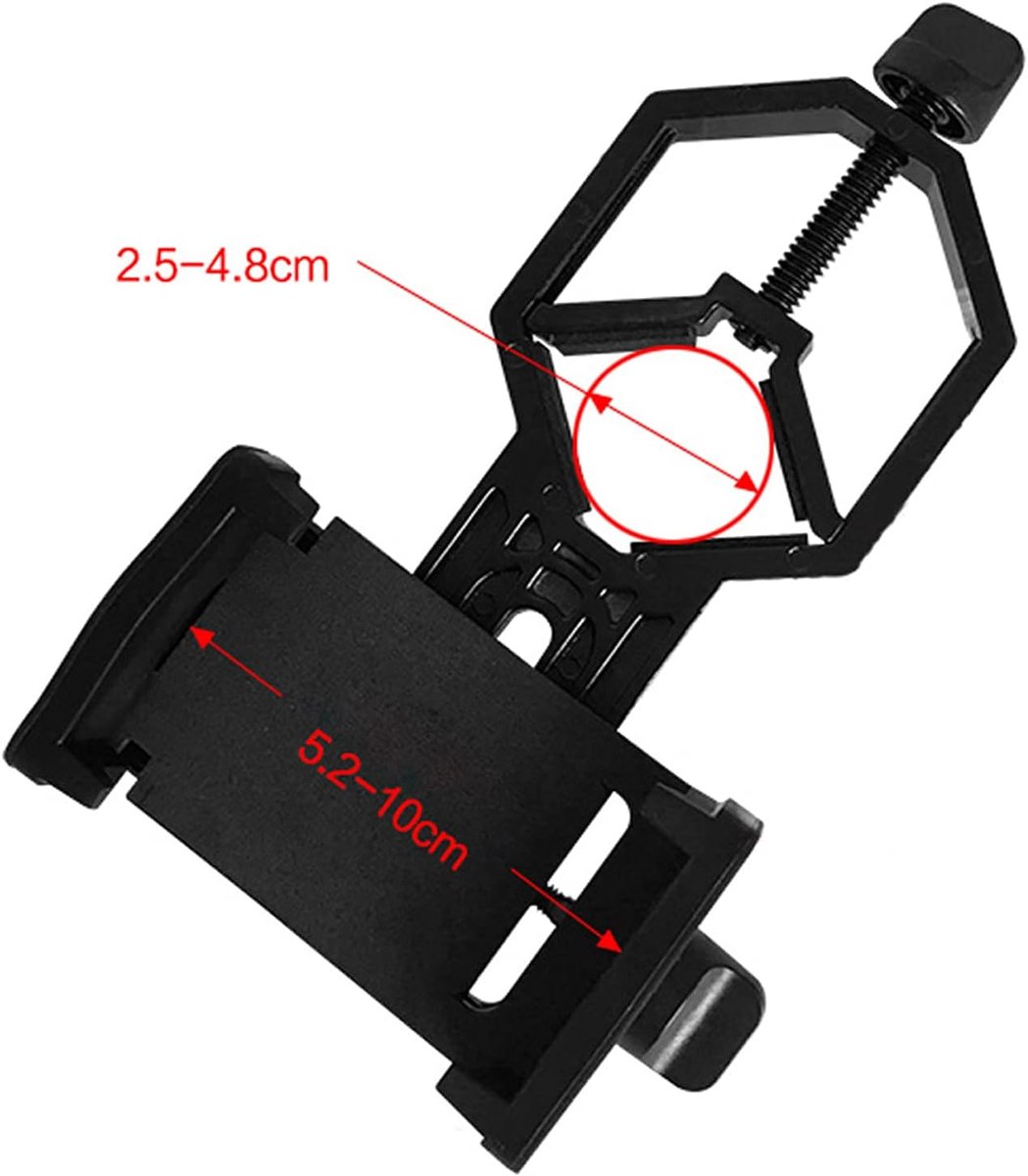 Universal Phone Holder for Telescope - For Eyepiece Diameter Ø 2.5 - 4.8cm - Mobile Phone Adapter Mount - Clip-on Design - For Spotter's Binoculars / Telescope — image 3