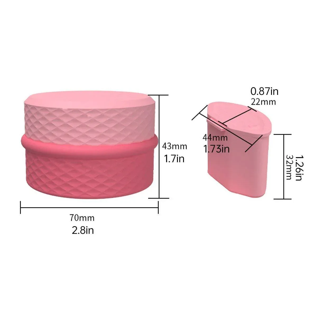 Silicone Jewelry Storage Box Portable Travel Packaging Outdoor Organizer - Pink — image 4