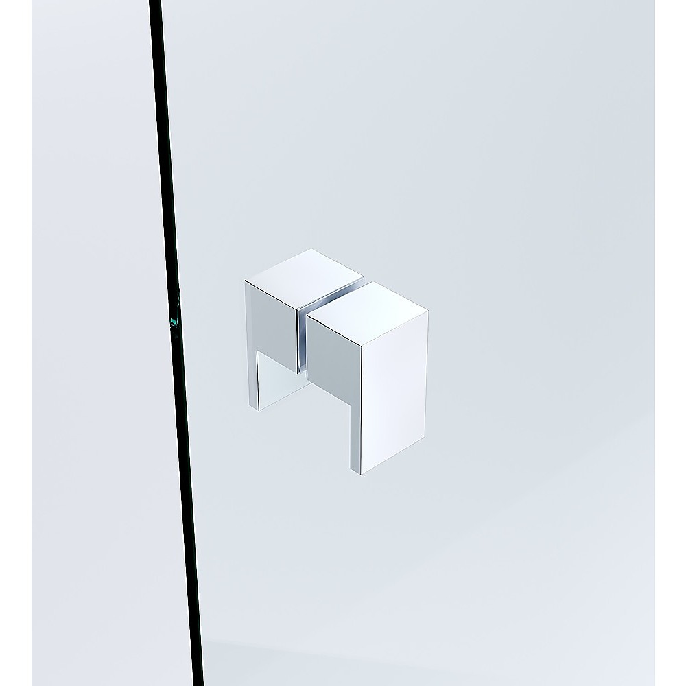 Brass Shower Door Square Double Pull Handle in Chrome — image 2