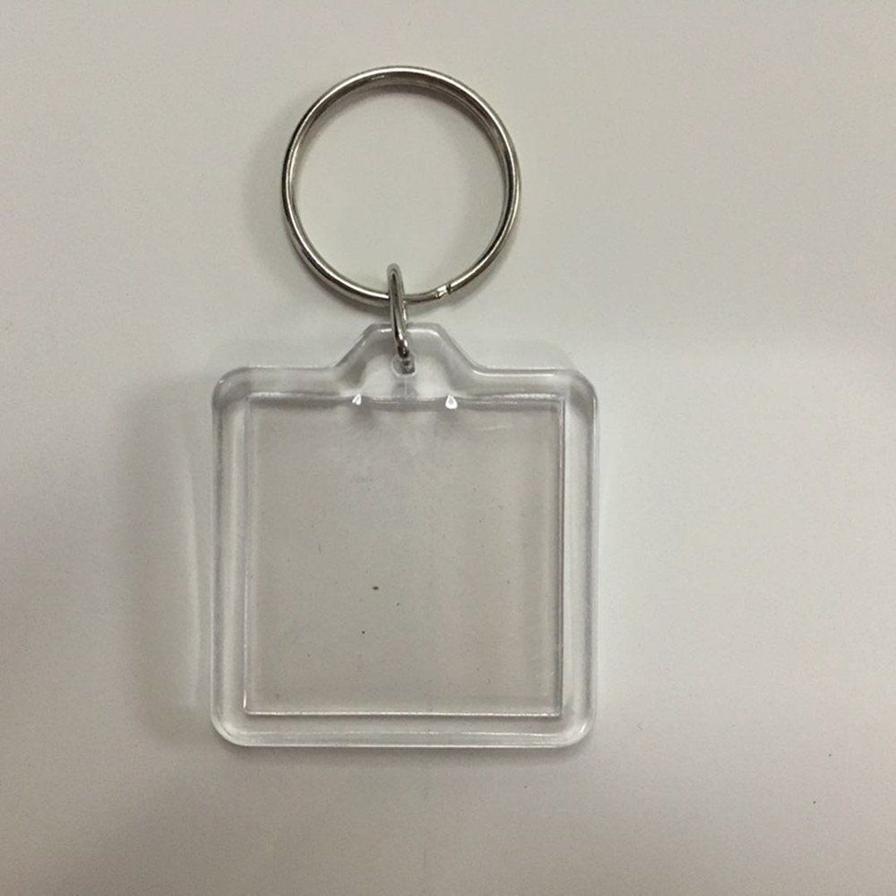 3pcs，Key Chains Key Rings with Transparent Clear Picture Photo Frames Can Open Keychains (square)Blank Photo Insert Keychains