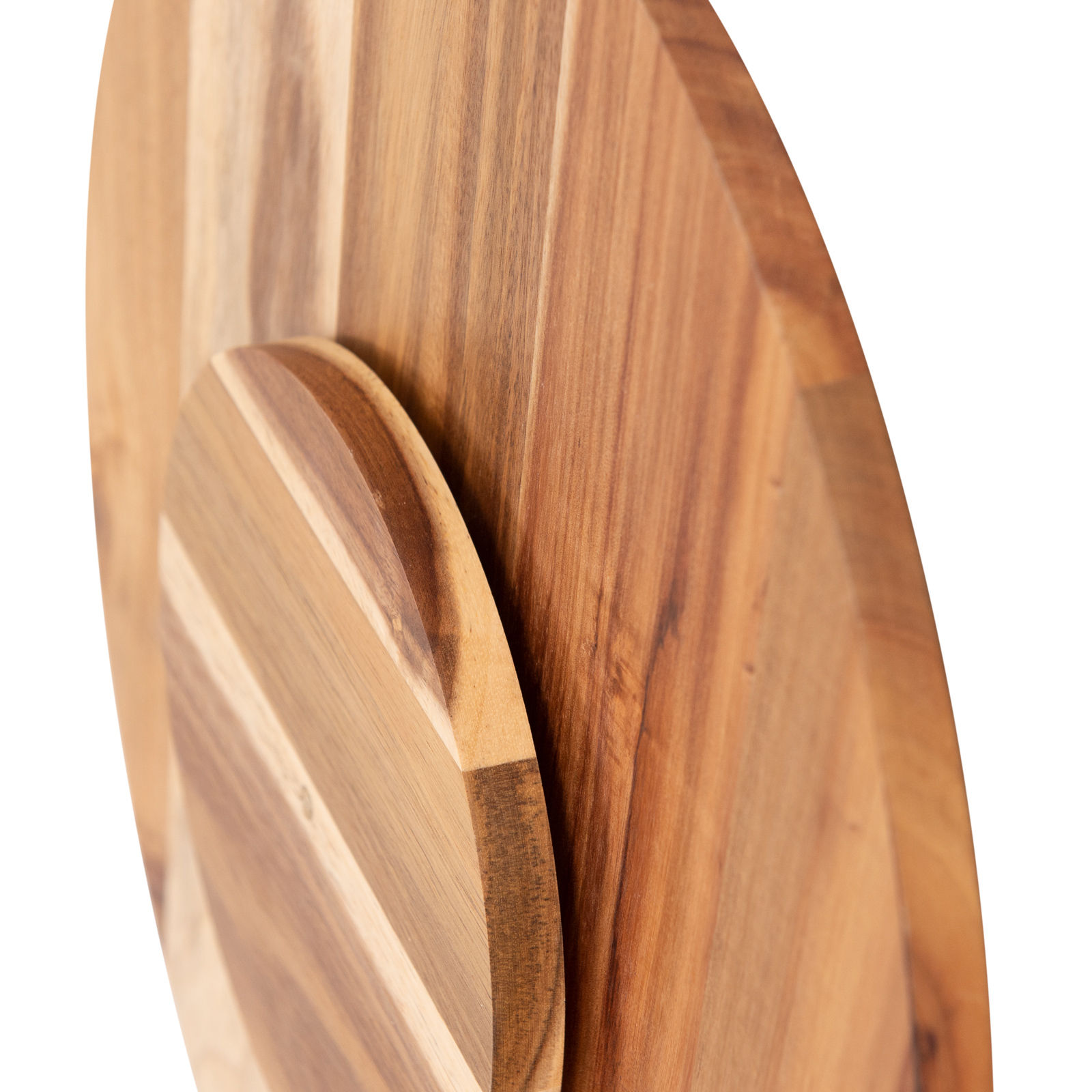 Bread and Butter 18 Inch Print Wooden Lazy Susan Tray - White Snowflake โ image 4