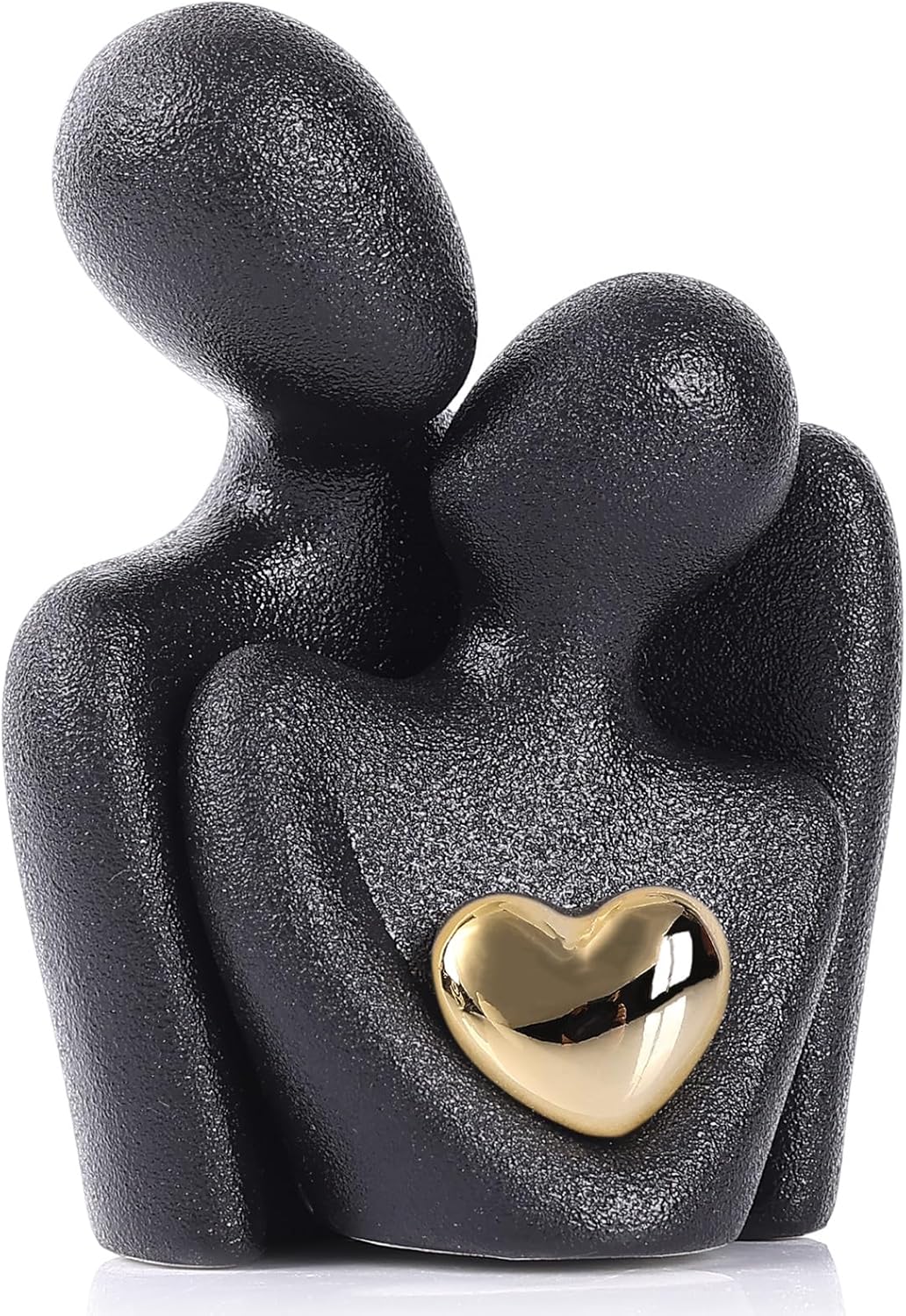 Mini Couples Statue - Ceramic Romantic Pair in Love Figurines for Bedroom Decor, TV Cabinet, Wedding Valentine's Gift, Small Knick Knacks Home Shelf (4.7 inch