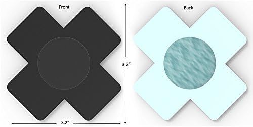 10 Pack Disposable X Plus Sign Cross Self Adhesive Satin Nipple Cover Pasties Stickers Black - Black โ image 2