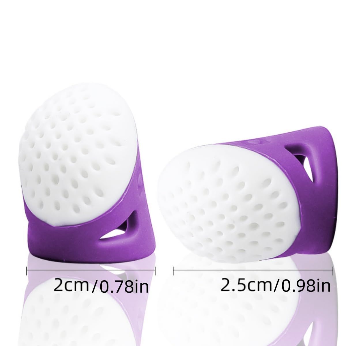 Sewing Thimble Finger Protector Silicone Rubber Anti Sticking Finger Guard for Handmade Home Sewing Patchwork DIY Crafts 6Pcs — image 4