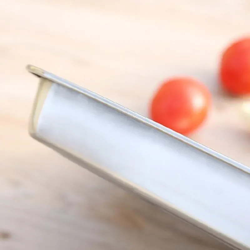 2X Stainless Steel Oblong Tray Plate Serving Tray Silver Dinner Food Kitchenware - 22 × 32CM — image 5