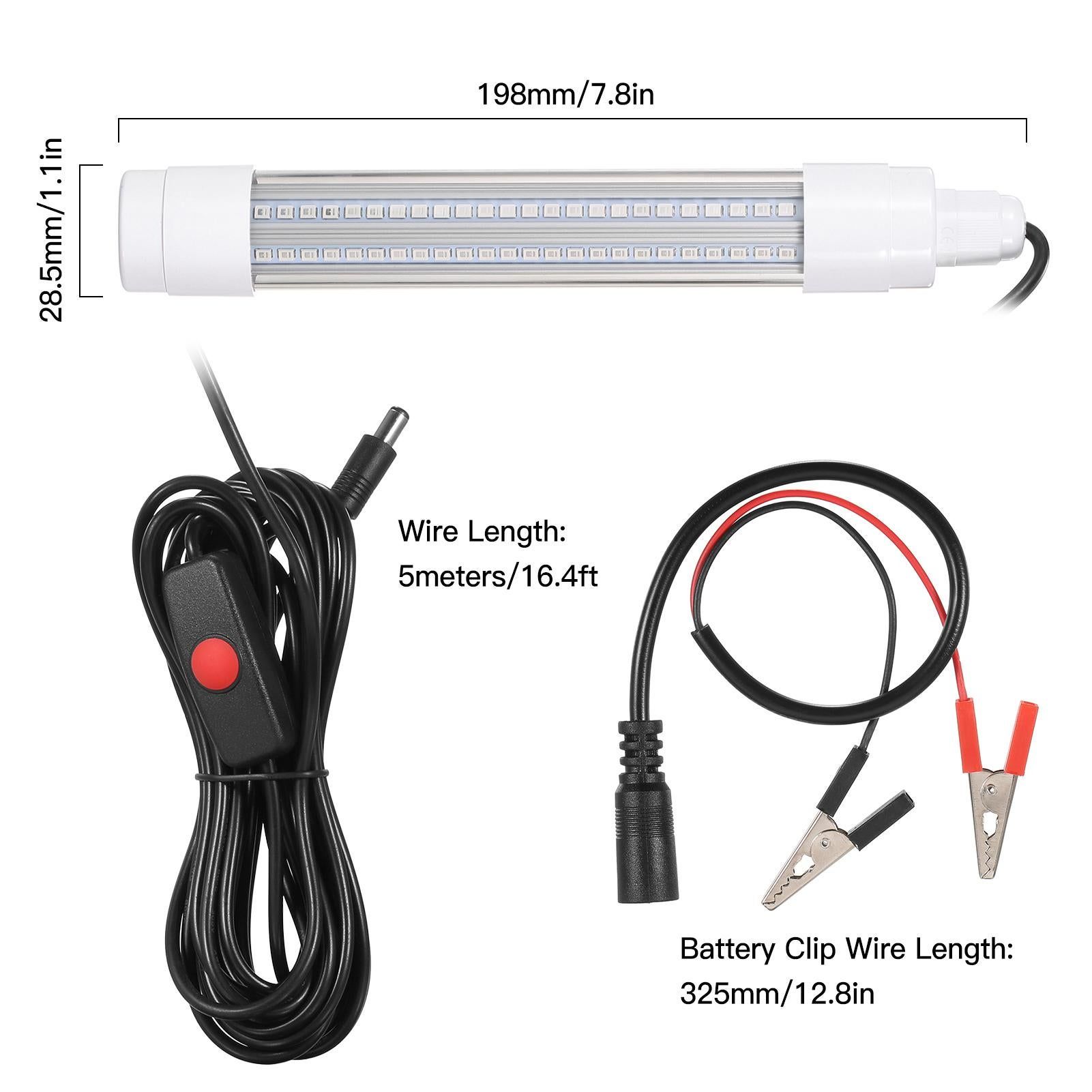144 LED Submersible Fishing Light Underwater Fish Finder Lamp 16W 1600 Lumens IP68 (Green) โ image 3