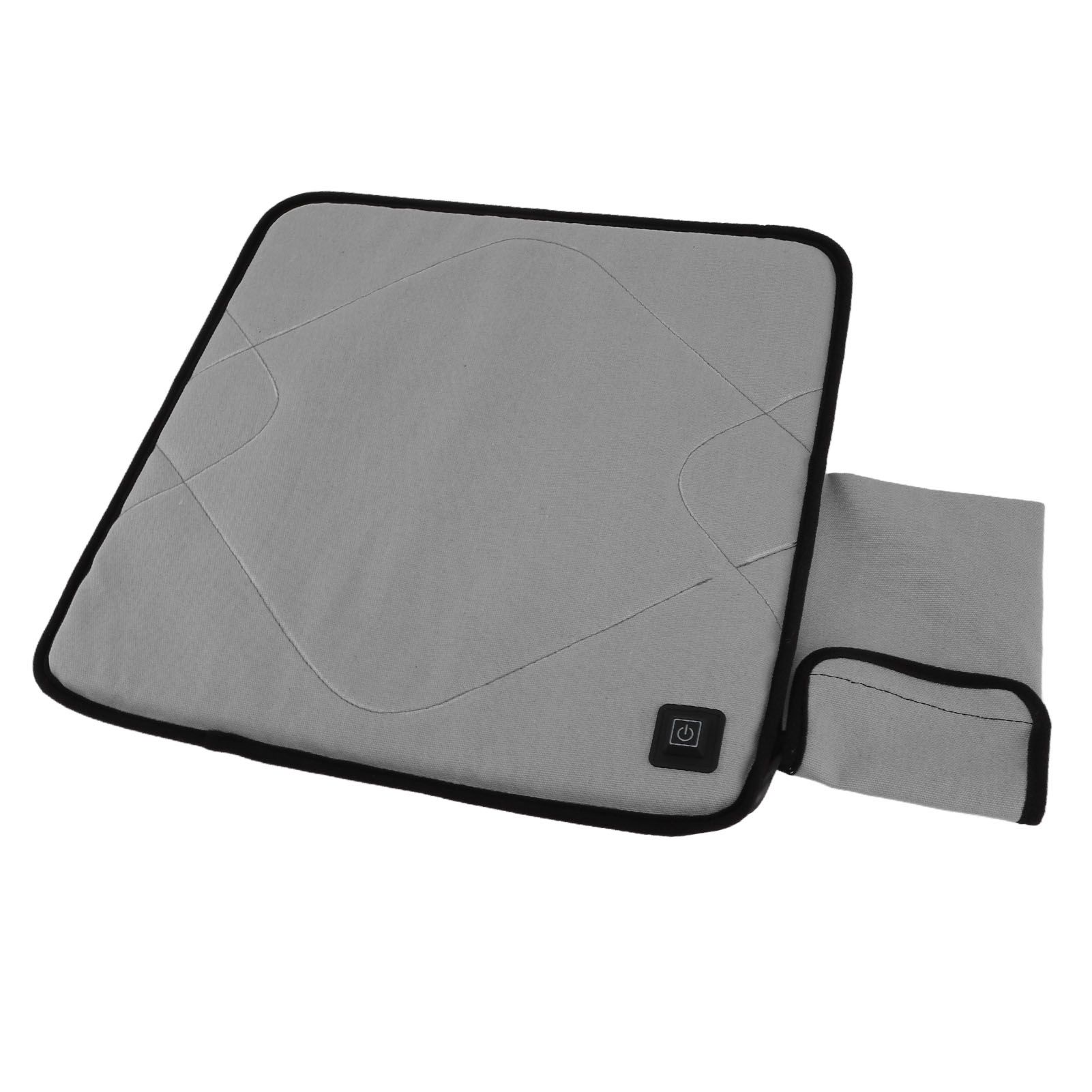 USB Heated Seat Cushion Adjustable Lightweight Heated Stadium Cushion for Camping Fishing Home Office Deep Gray โ image 5