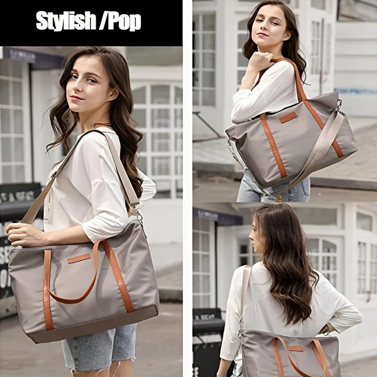 Fashion Nylon Shoulder Bag Large Capacity Tote Handbag Travel Purse for Women โ image 6