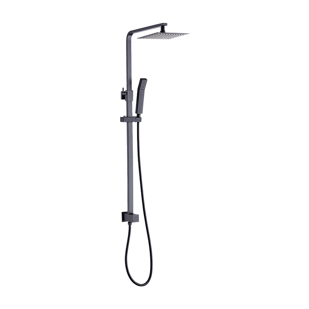 WELS 8" Rain Shower Head Set Square Dual Heads Faucet High Pressure Hand Held โ image 4