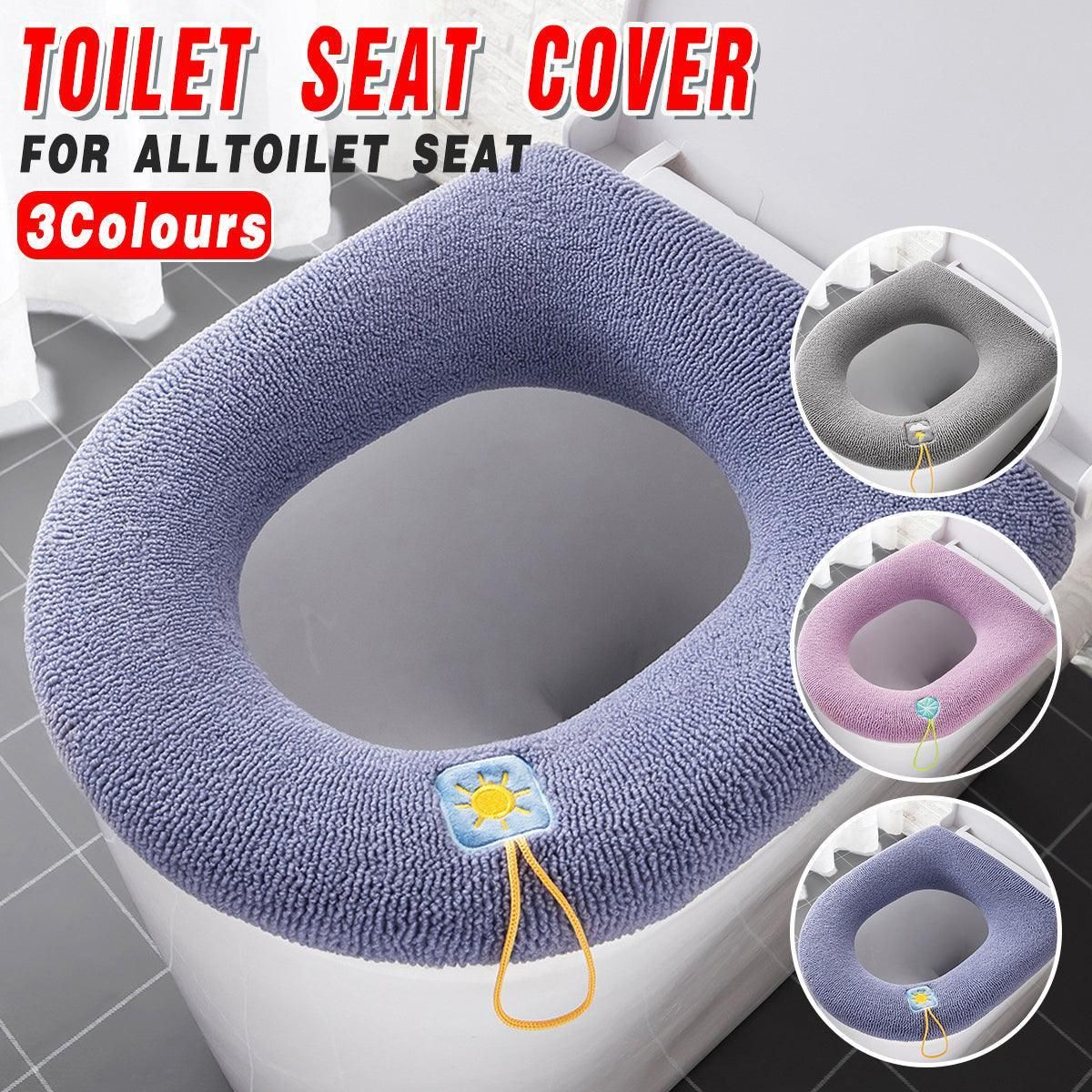 Soft Toilet Seat Bathroom Washable Warmer Cushion Mat Cover Pad Hook New Lid Au - Grey โ image 2