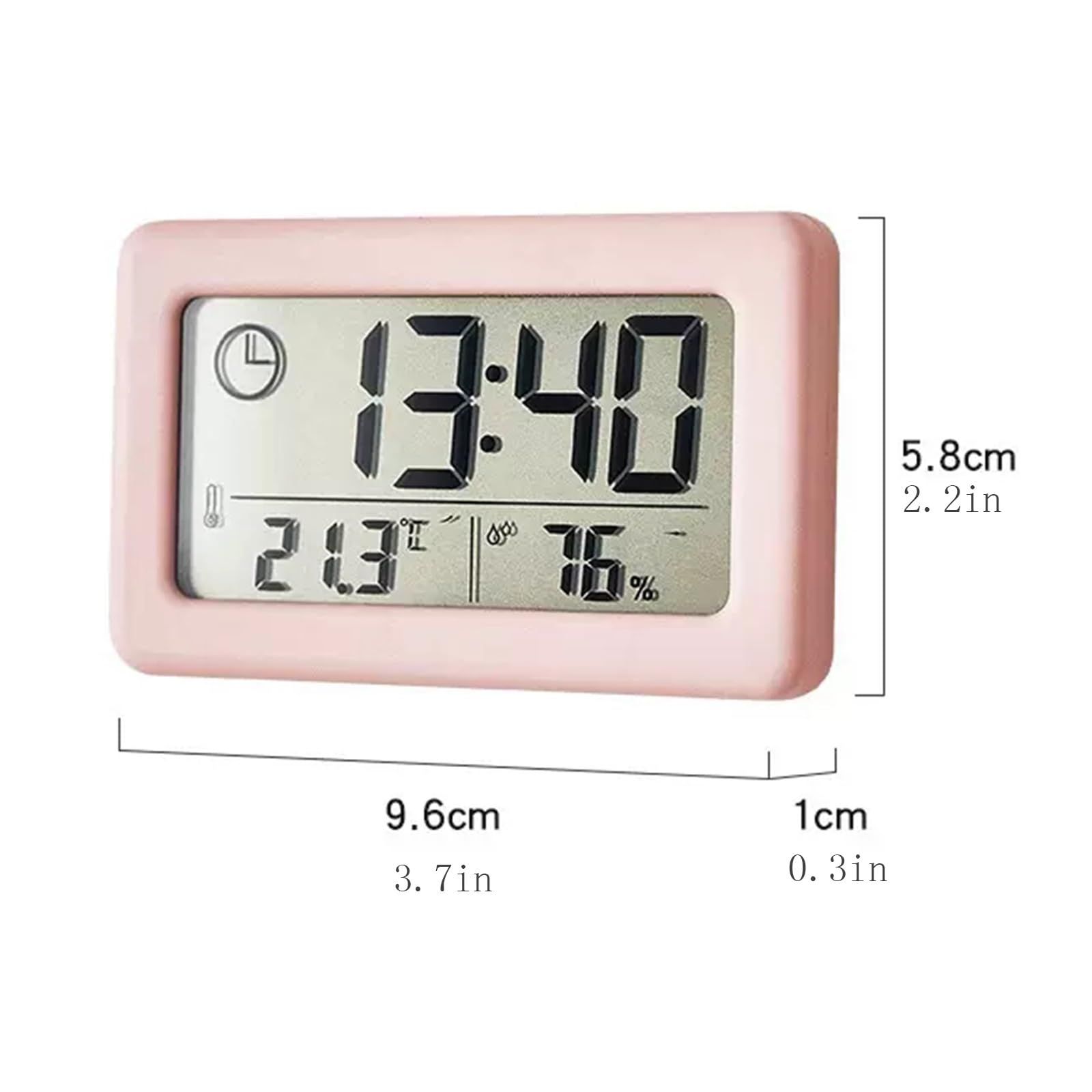 Favourite Small Alarm Clock Indoor Travel Mini Thermometer Electronic Watch Wall-Mounted Wall Temperature โ image 2