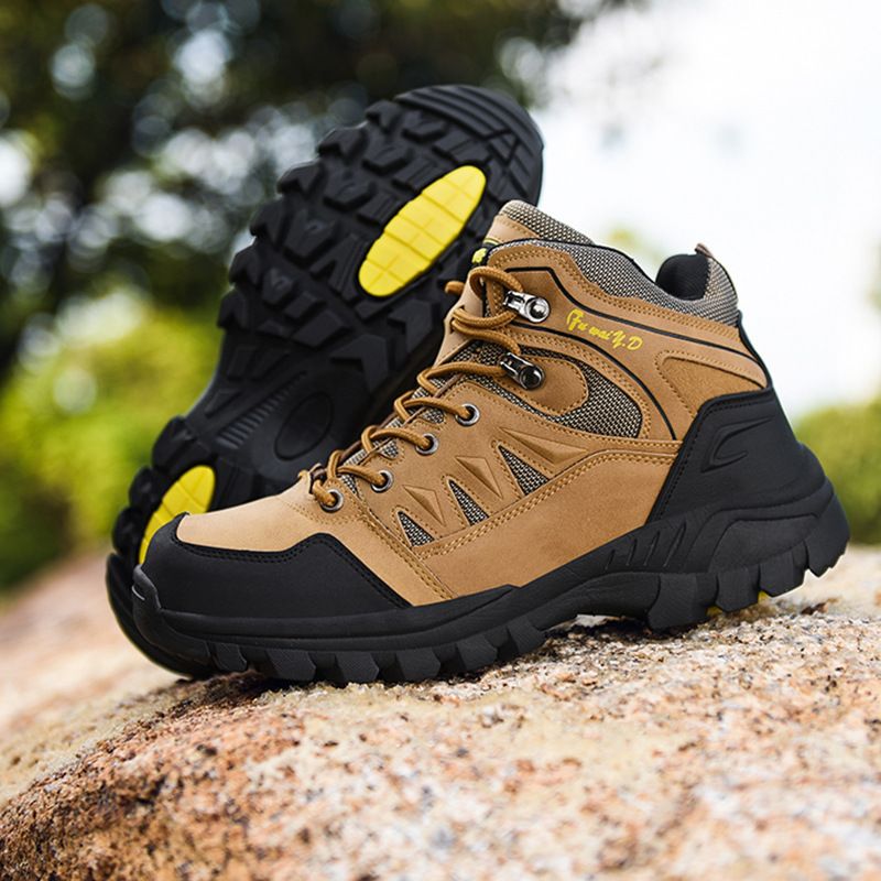 Men Hiking Shoes Minsi Xiusi Mid Top Anti Slip WN-9903-1 khaki 45 โ image 2