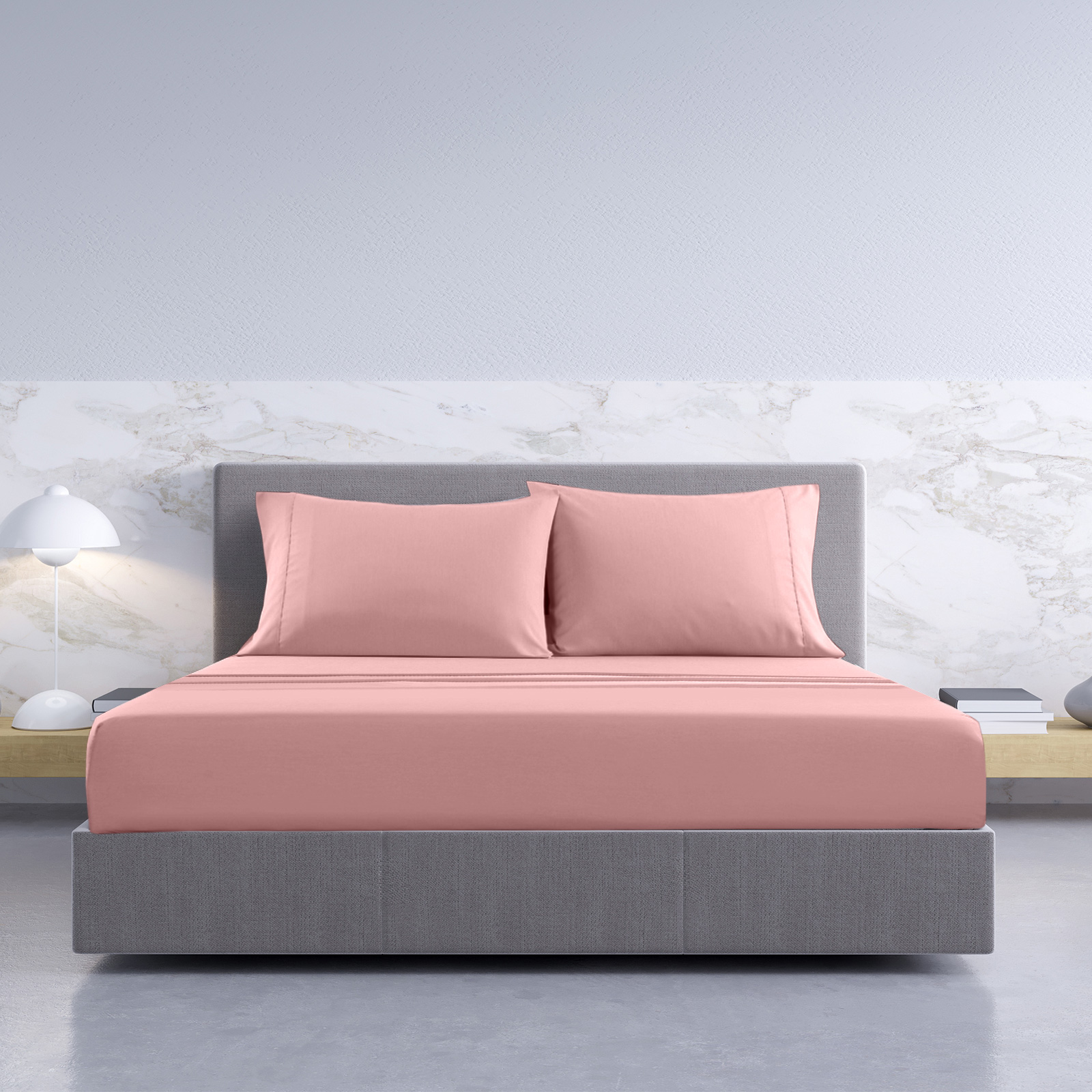 Royal Comfort 1000TC Hotel Grade Bamboo Cotton Sheets Pillowcases Set Ultrasoft - King - Blush โ image 3