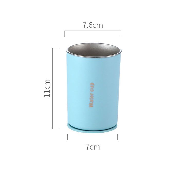 Blue 304 Stainless Steel Magnetic Hanging Water Bottle, 12.17 oz Double-Wall Insulated Coffee/Milk Cup with Magnetic Coaster — image 6