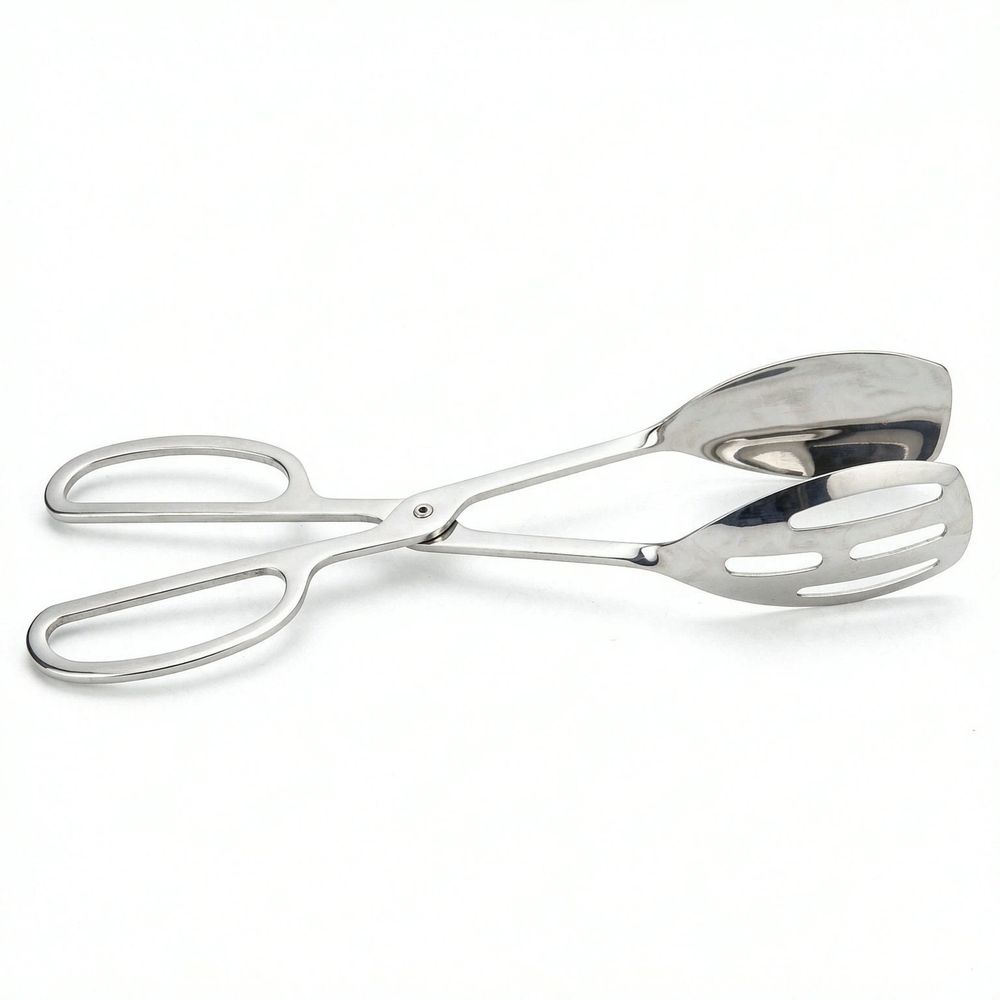 Buffet Salad Tongs for Kitchen Serving and Cooking, Stainless Steel Food Scissor Tongs, Catering Utensil for Bread Cake Bake