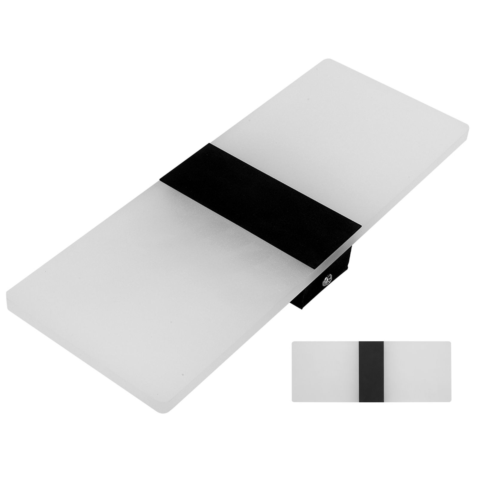 LED Acrylic Indoor Room Wall Mounted Sconce Light Bed Night Lamp (Warm Light & Black L) โ image 6