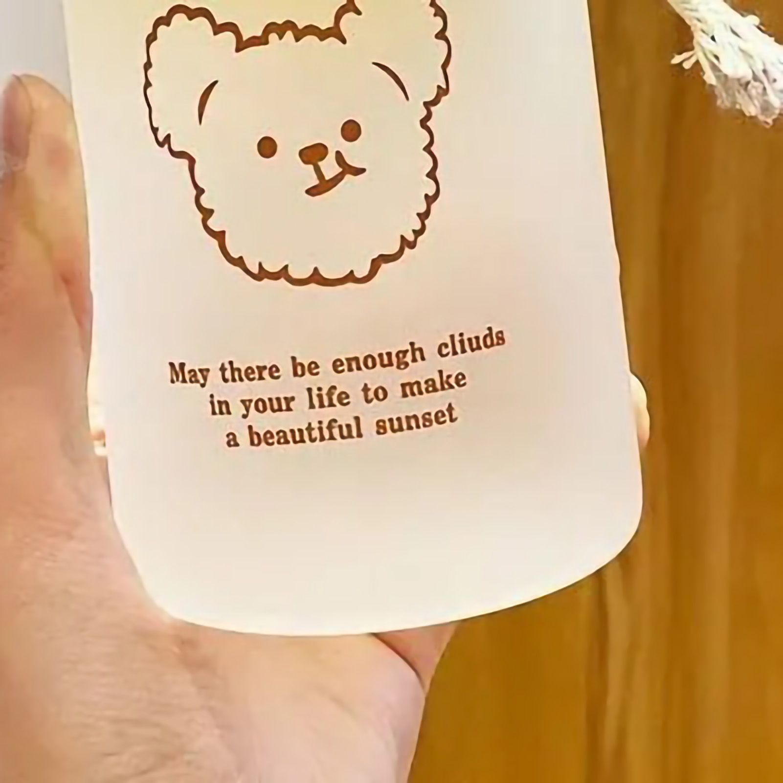 Kids Water Bottle Cute Cartoon Printing Handle Design Healthy Odorless Good Sealing Students Water Cup Bear Head โ image 2
