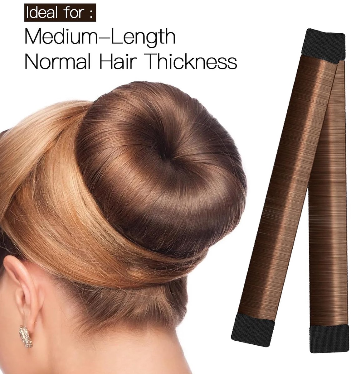4-piece bun maker - Magic hairband - For children and women - DIY styler - Easily create a ballerina hairstyle - Create a perfect bun - Hairband - Bun maker — image 4