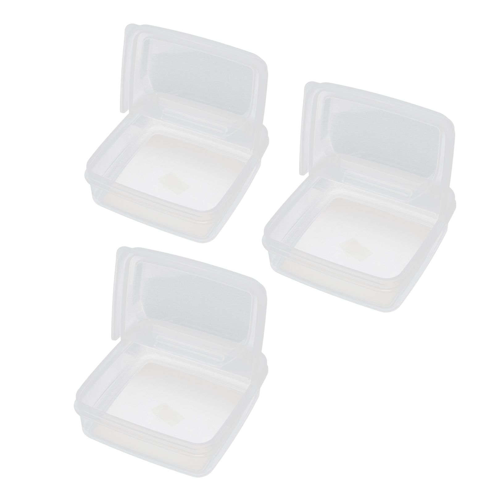 3Pcs Flip Lid Cheese Container Transparent Clear PP Food Storage Box Case for Fridge โ image 6