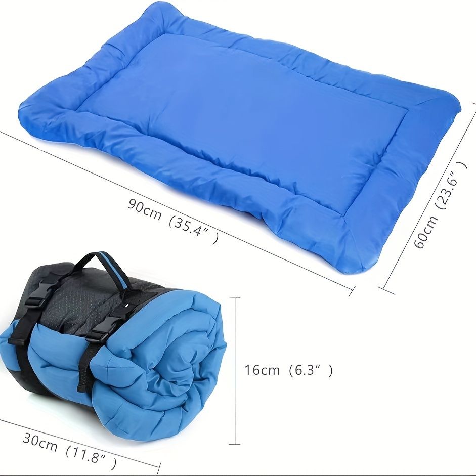 High Quality & Moisture-Resistant Thick Portable Camping Dog Bed for Medium/Large/Small Dogs - Durable Polyester Outdoor Mat with Carry Handles — image 3