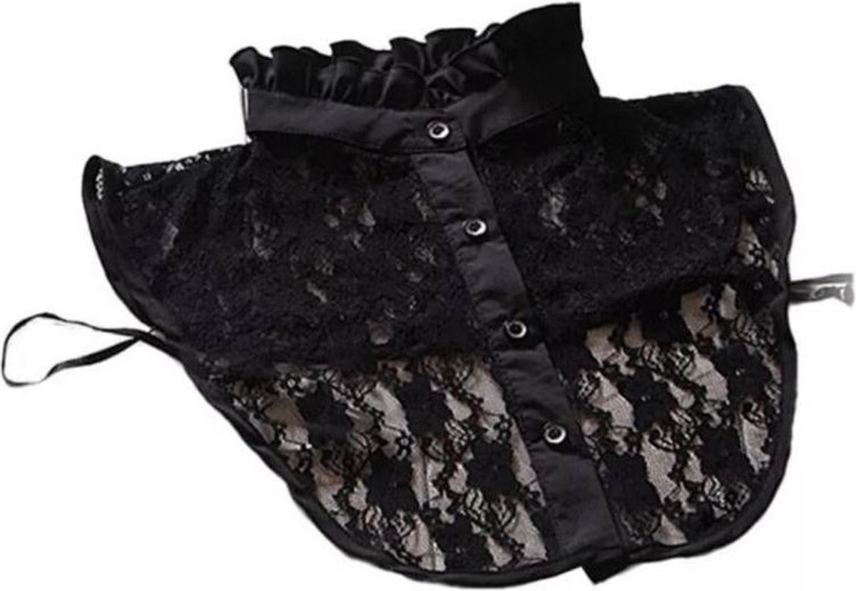 Chic Detachable Collar - Black with Lace - Women/Kids