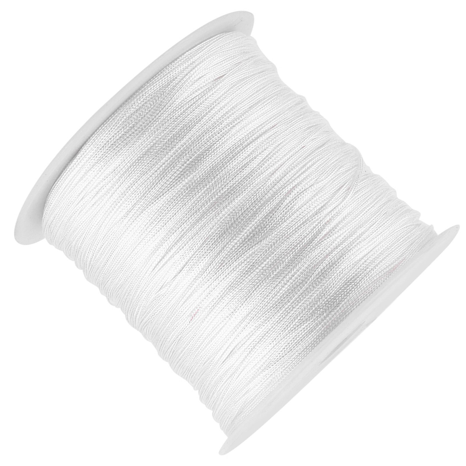 100M x 0.8mm Nylon Chinese Knot Cord Rattail Macrame Shamballa Thread String White — image 3