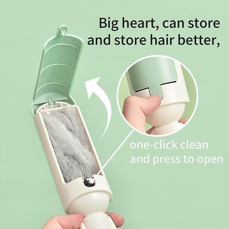 Pet Hair Remover Roller Self Cleaning Hair Remover Fur Removal For Dog and Cat - Red — image 4