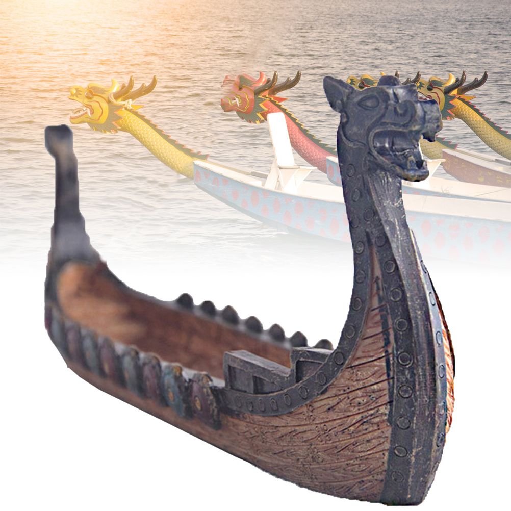 Resin Viking Ships Incense Stick Holder Retro Ships Ornament Exquisite Beautiful Home Decoration Ornaments — image 2