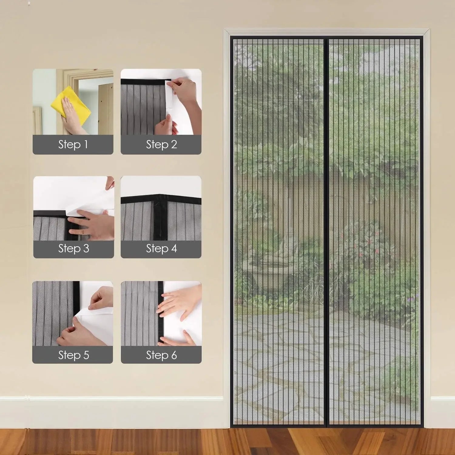Magnetic Mosquito Net Door Curtain 90x210cm โ image 5