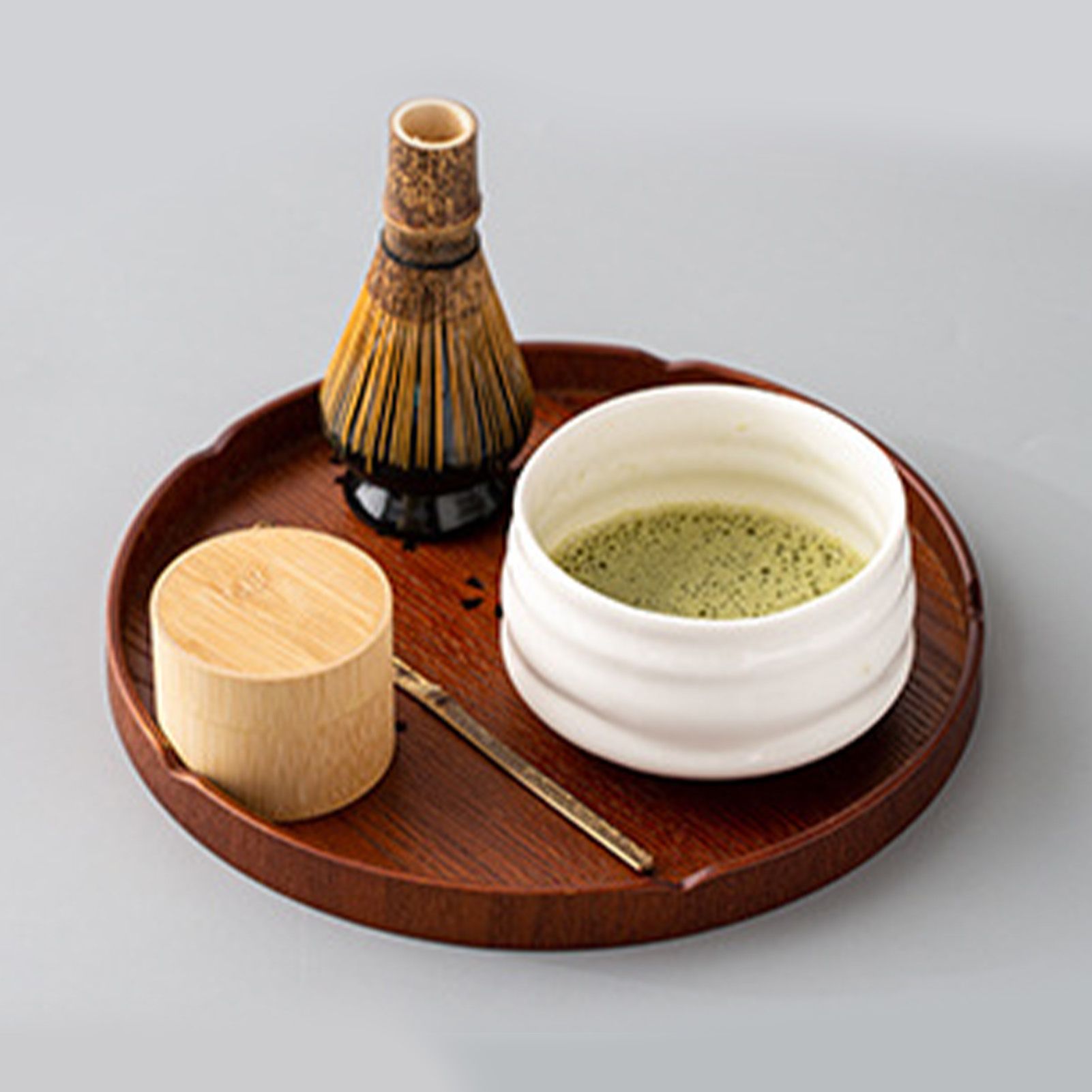 Tea Tray Cherry Blossom Pattern Wooden Tea Plate Green Tea Baking Serving Plate for Home Tea House Round — image 6