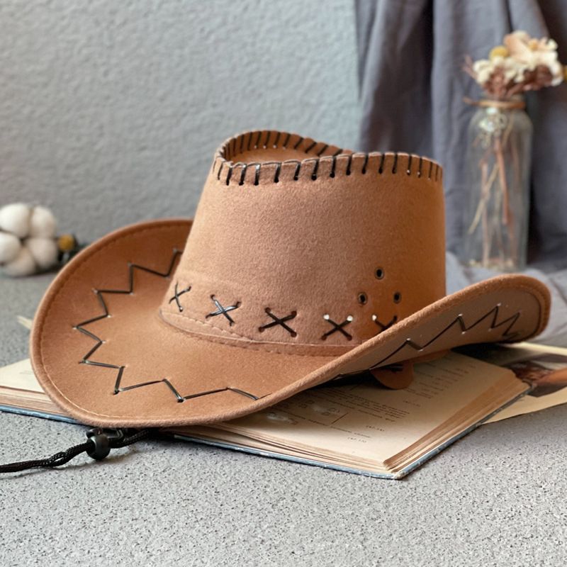 kids cowboy hat, western hat for children, sun protection hat kids, leather wide brim hat, boys girls party hat, outdoor hat Australia, performance hat kids
