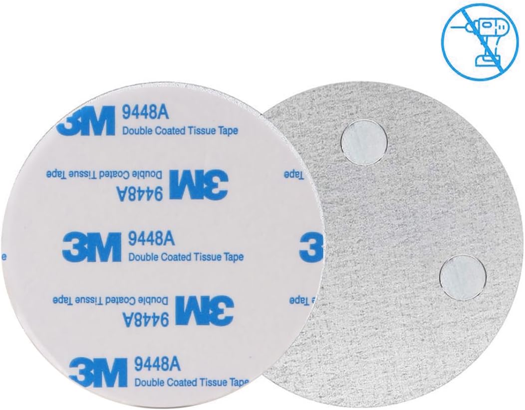 Magnetic Smoke Detector Sticky Pads Magnetic Adhesive Pads 3PCS Magnetic Smoke Alarm Fixing Mount No Drilling Magnet Holder Installation Tool for Smoke Fire โ image 2