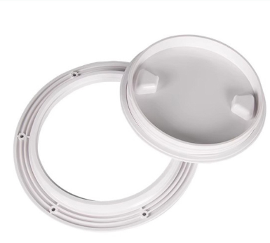 4-Piece Set Marine ABS Deck Access Hatch – Round Screw-In Inspection Port – Waterproof Deck Cover for Yachts and RVs – 143x111mm – White — image 5