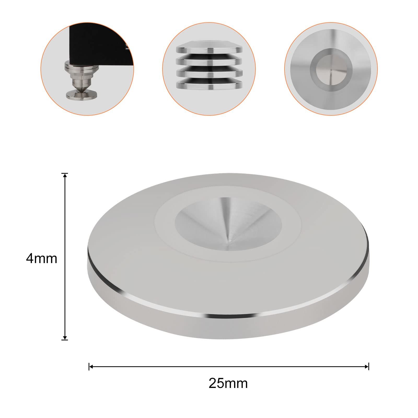 4Pcs Stainless Steel HiFi Audio Speaker Spike Pads Mats Speaker Isolation Stand Feet Cone Shock Floor Protector Base — image 2