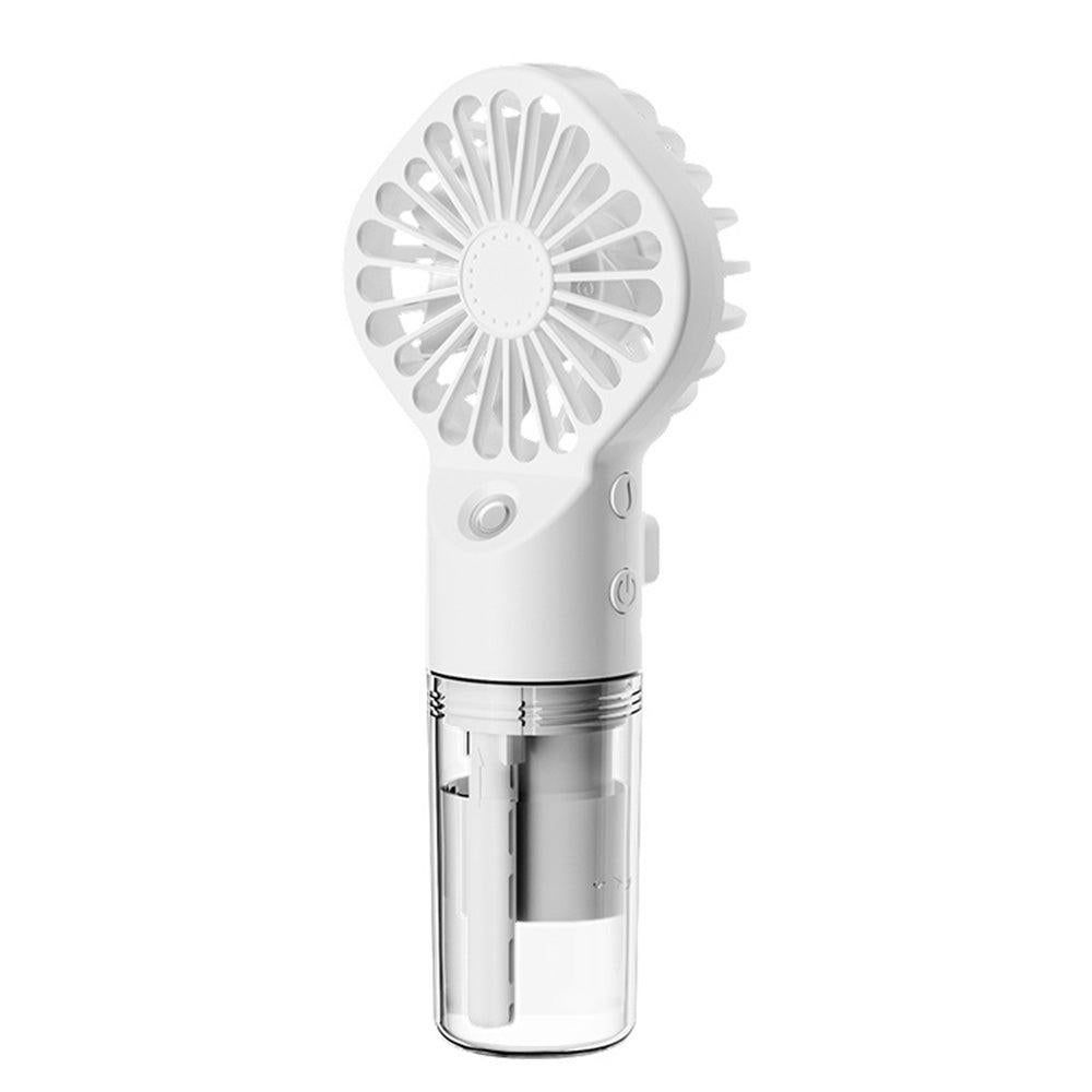 Handheld Misting Fan - Portable Rechargeable Spray Cooling Fan for Home & Office White