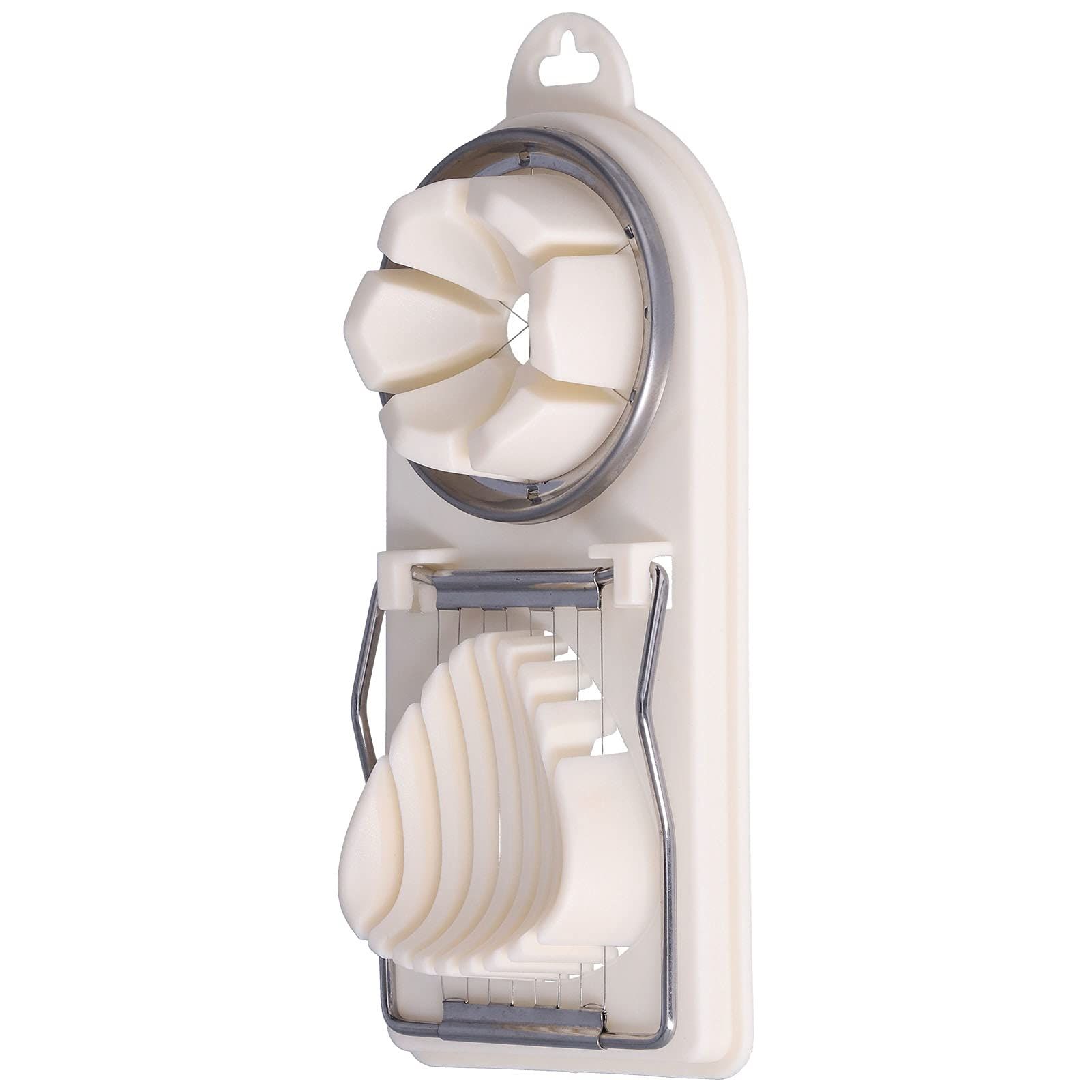 Egg Slicer 2-in-1 Eggs Cutter Multipurpose Boiled Egg Cut Slicers Stainless Steel Wire Egg Separator for Cutting Hard-Boiled Eggs Fruit Strawberry — image 4